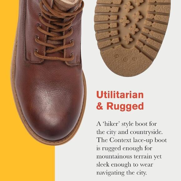 Modern Fiction Men's Casual Leather Cognac Brown Non Slip Boot Size 11 NEW - Picture 11 of 11